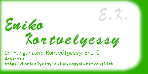 eniko kortvelyessy business card