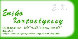 eniko kortvelyessy business card